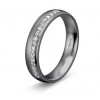 Alliance de mariage en tantale et diamant 0,17 carat