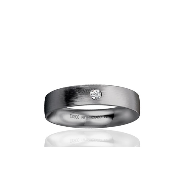 Alliance en tantale et diamant 0,040 carat BREUNING