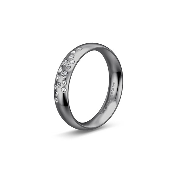 Alliance en tantale et diamant 0,11 carat