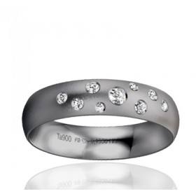 Alliance en tantale et diamant 0,13 carat BREUNING