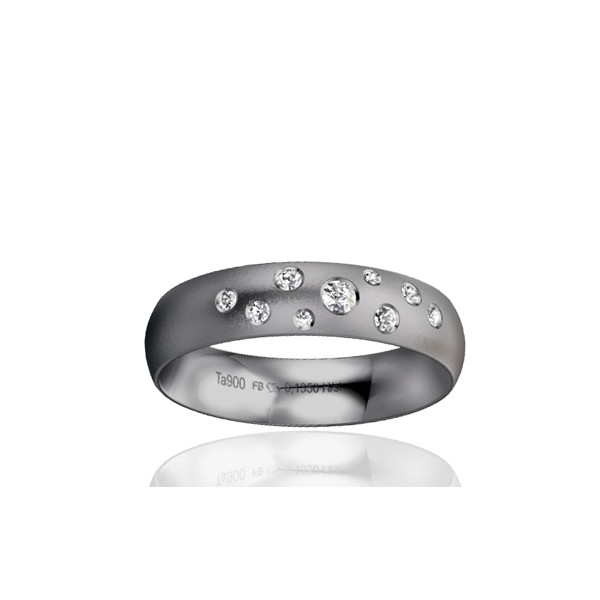 Alliance en tantale et diamant 0,13 carat BREUNING