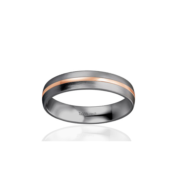 Alliance en tantale et or rose 18 carats BREUNING