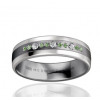 Alliance en tantale et or blanc 18 carats et diamant 0,10 carat