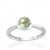 Bague or blanc 9 carats et améthyste verte 0,75 carat Kalista