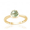 Bague or jaune 9 carats et améthyste verte 0,75 carat Kalista