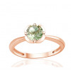 Bague or rose 9 carats et améthyste verte 0,75 carat Kalista