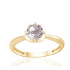 Bague or jaune 9 carats et quartz rose 0,75 carat Kalista