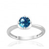Bague or blanc 9 carats et topaze Blue London 0,75 carat Kalista