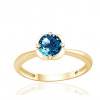 Bague or jaune 9 carats et topaze Blue London 0,75 carat Kalista