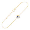 Bracelet or 9 carats, saphir et diamant 0,023 carat Kalista