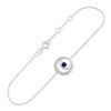 Bracelet or 9 carats, saphir et diamant 0,040 carat Kalista