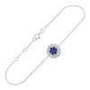 Bracelet or 9 carats, saphirs et diamant 0,080 carat Kalista