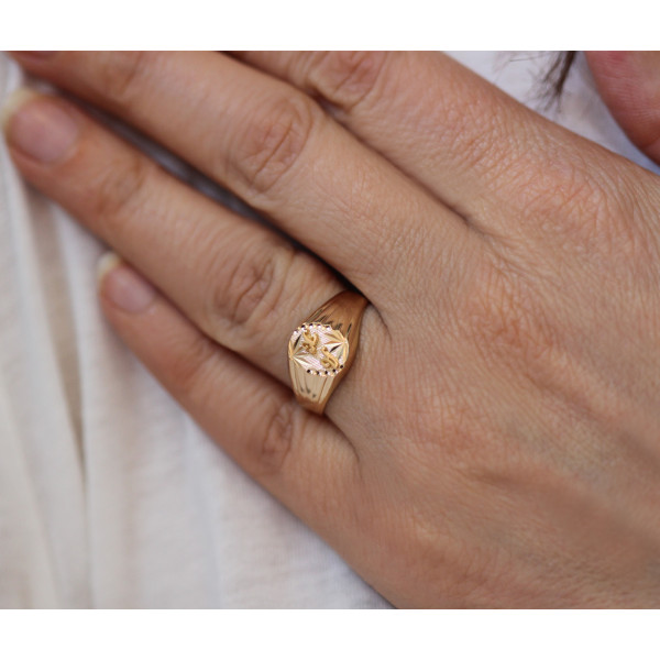Chevalière en or 18 carats ovale 10 x 7 mm personnalisable