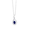 Chaine or 9 carats, saphir et diamants 0,020 carat Kalista