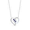 Chaine or 9 carats, saphirs et diamants 0,080 carat Kalista