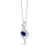 Chaine or 9 carats, saphir et diamants 0,050 carat Kalista