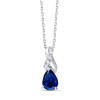 Chaine or 9 carats, saphir et diamants 0,010 carat Kalista