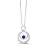 Chaine or 9 carats, saphir et diamants 0,015 carat Kalista