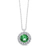Chaine or 9 carats, émeraude et diamant 0,040 carat Kalista