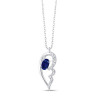 Chaine or 9 carats, saphir et diamants 0,030 carat Kalista