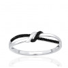 Bague or 9 carats et diamants noirs 0,030 carat Kalista