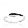 Bague or 9 carats et diamants noirs 0,020 carat Kalista
