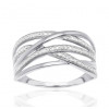 Bague or blanc 9 carats et diamants 0,010 carat Kalista