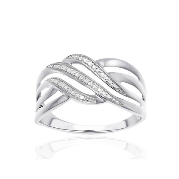 Bague or 9 carats et diamants 0,010 carat Kalista