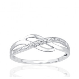 Bague or 9 carats et diamants 0,010 carat Kalista