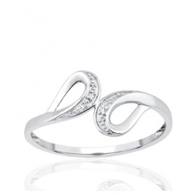 Bague or 9 carats et diamants 0,006 carat Kalista