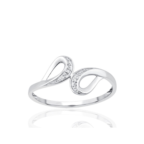 Bague or 9 carats et diamants 0,006 carat Kalista