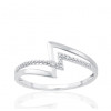 Bague or blanc 9 carats et diamants 0,007 carat Kalista