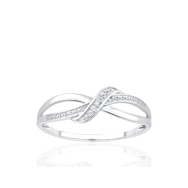 Bague or 9 carats et diamant 0,009 carat Kalista
