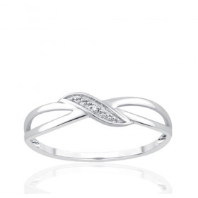 Bague or 9 carats et diamant 0,003 carat Kalista
