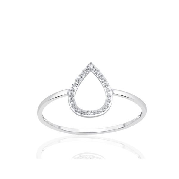 Bague or 9 carats et diamants 0,006 carat Kalista