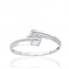 Bague or blanc 9 carats et diamants 0,010 carat Kalista