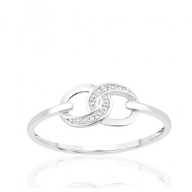 Bague or 9 carats et diamants 0,006 carat Kalista
