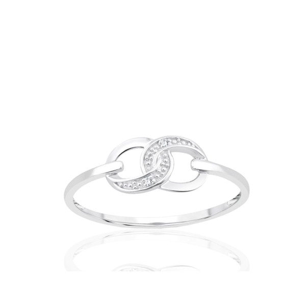 Bague or 9 carats et diamants 0,006 carat Kalista