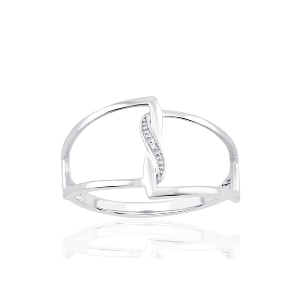 Bague or 9 carats et diamants 0,003 carat Kalista