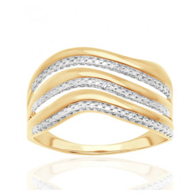 Bague or 9 carats et diamant 0,010 carat Kalista