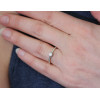 Solitaire diamant 0,27 carat et or jaune 18 carats