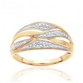 Bague or 9 carats et diamant 0,010 carat Kalista