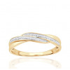 Bague or jaune 9 carats et diamants 0,010 carat Kalista