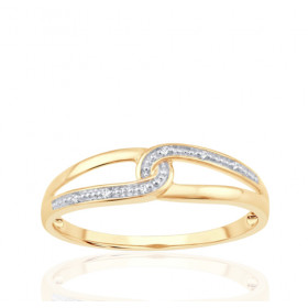 Bague or 9 carats et diamants 0,020 carat Kalista