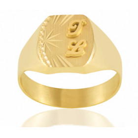 Chevalière en or 9 ou 18 carats 12 x 11 mm personnalisable