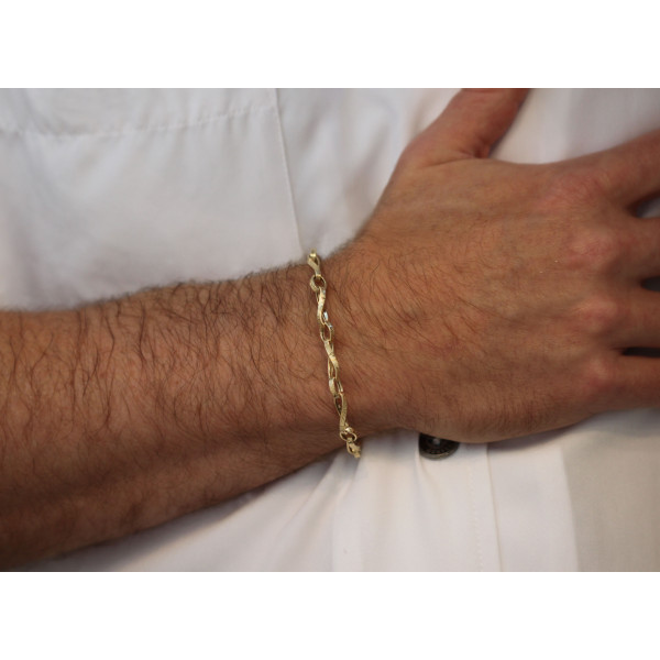 Bracelet or jaune 18 carats pour homme