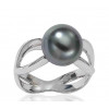 Bague or 18 carats et perle de Tahiti 10/11 mm