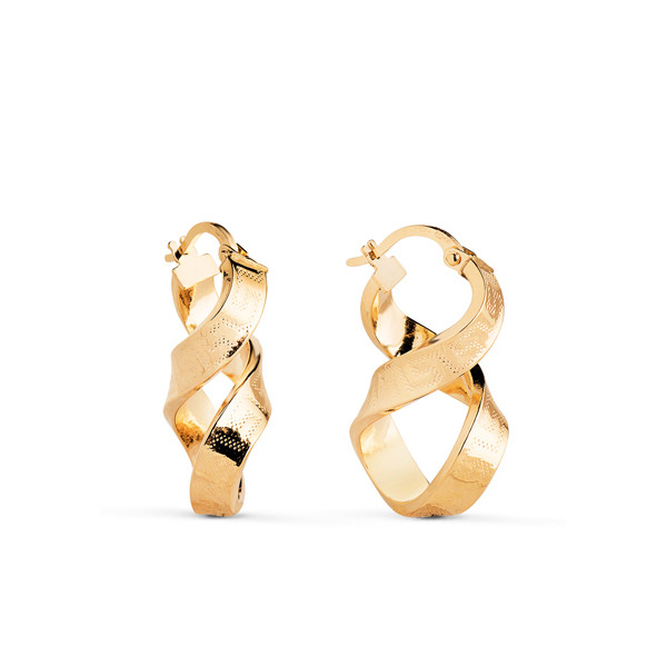 Boucles d'oreilles or jaune 18 carats