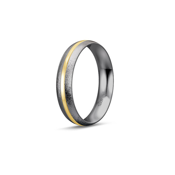 Alliance en tantale et or jaune 18 carats BREUNING