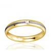 Alliance en tantale, or jaune 18 carats et diamant 0,030 carat
